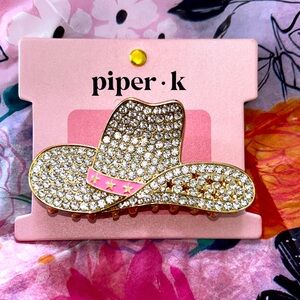 Piper K  Bling Cowgirl Hat Hair Clip